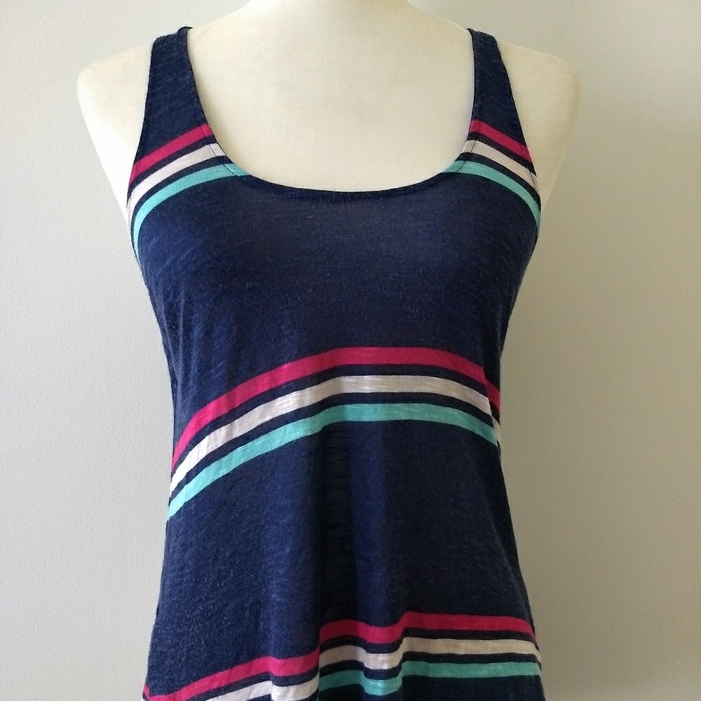{Splendid} Stripe Twist Back Tank-Small